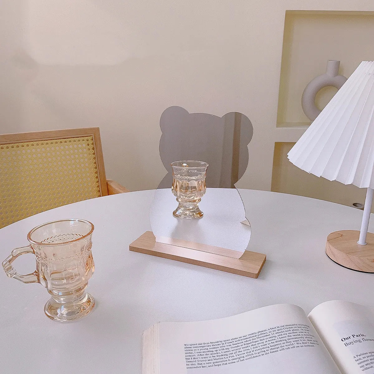 Whimsical Resin Desk Mirror