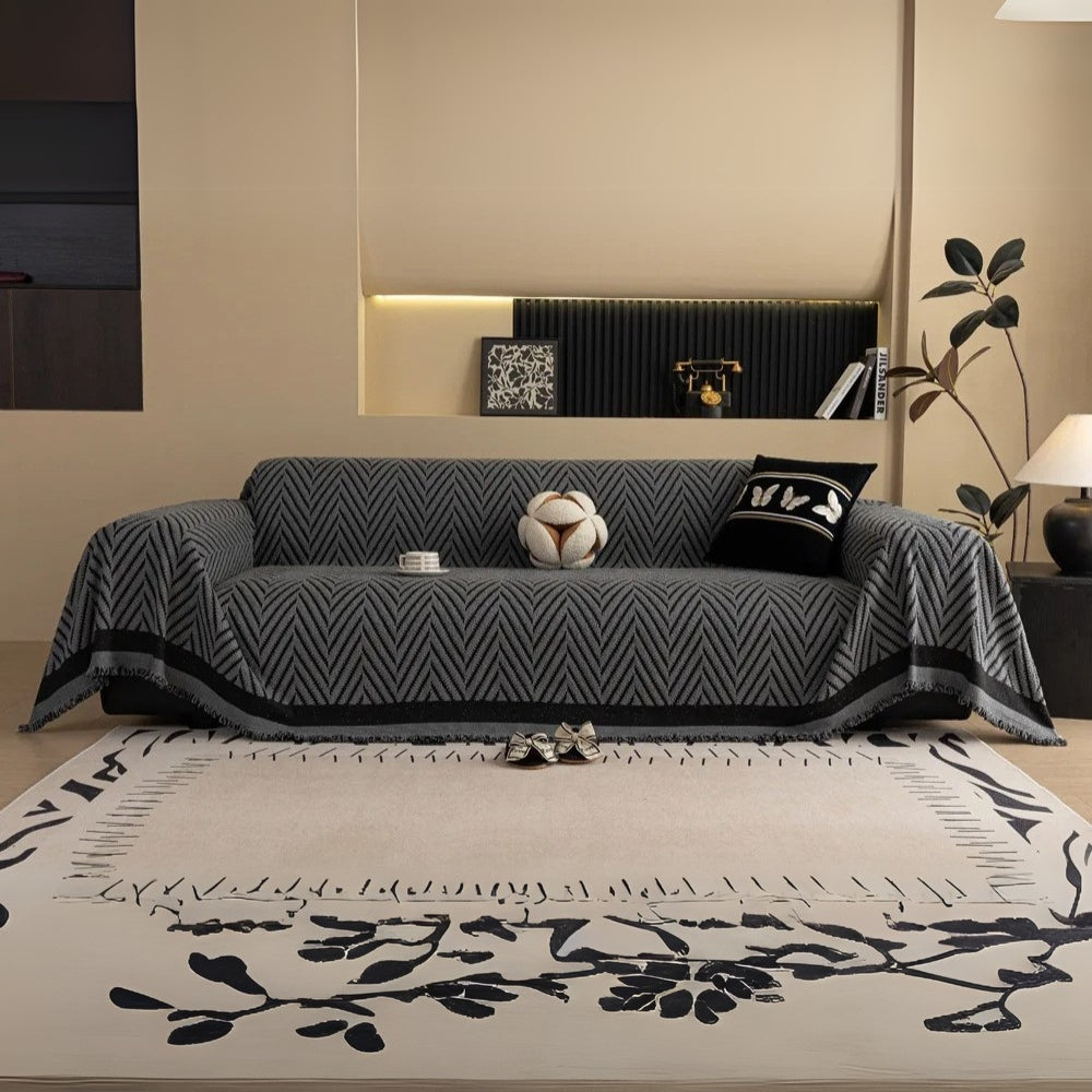 Verona Chevron Sofa Couch Cover