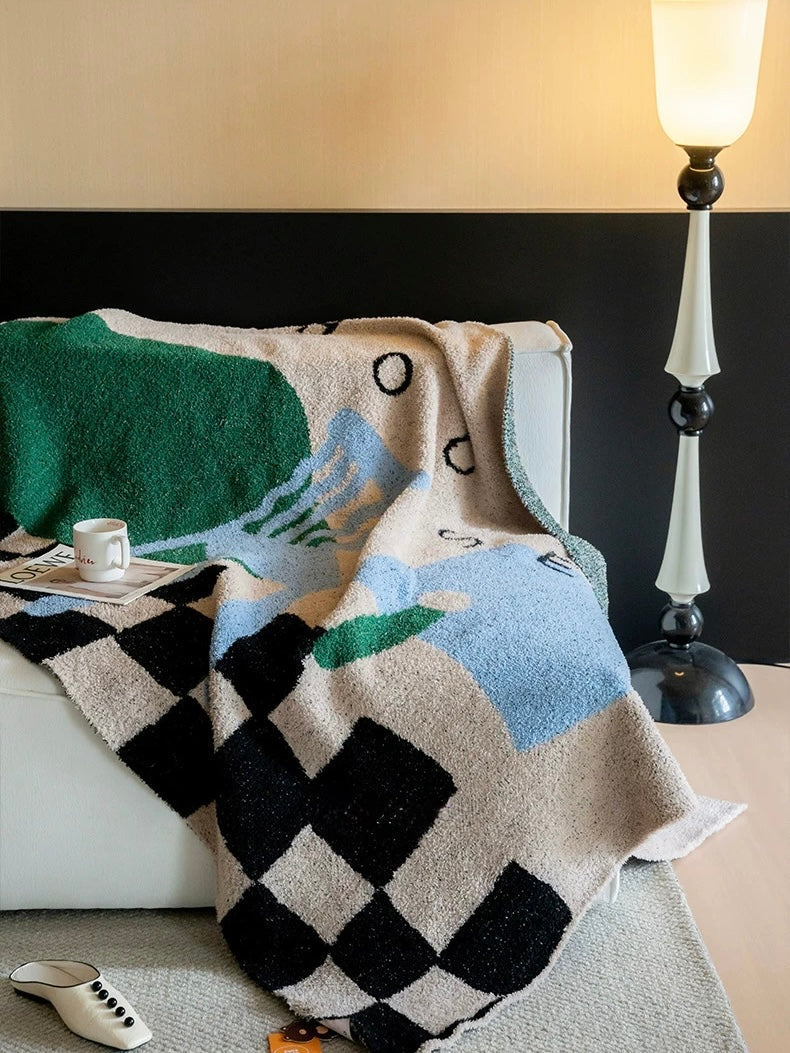 Abstract Chair Throw Blanket