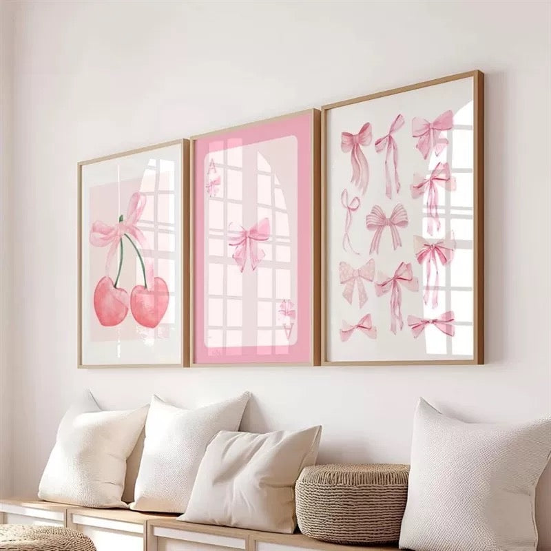 Pink Bow Coquette Poster
