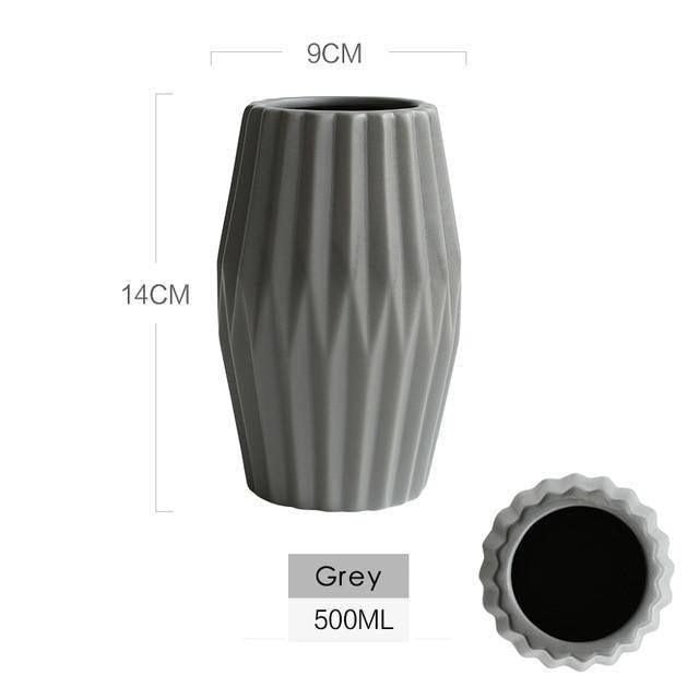 Sakura Grace Ceramic Vases Grey 01