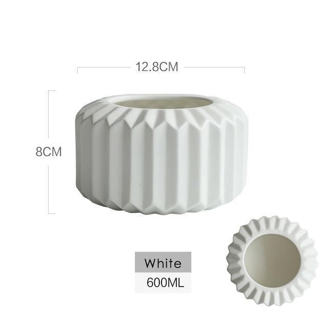 Sakura Grace Ceramic Vases White 03