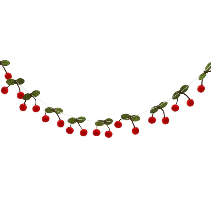 Cute Cherry Pom Pom Garland
