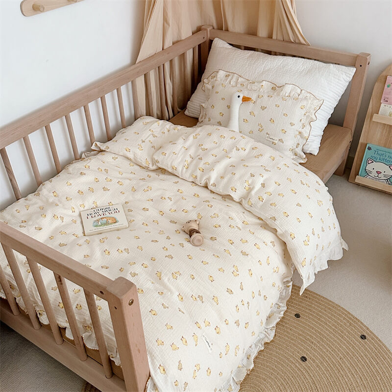 Duckling Print Bedding Set – Cotton Muslin