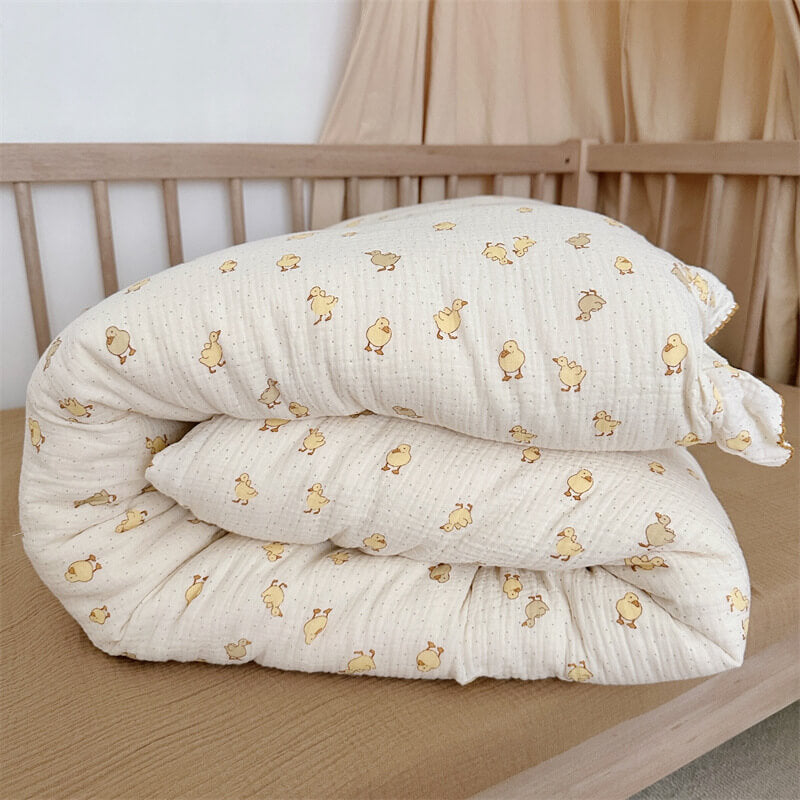 Duckling Print Bedding Set – Cotton Muslin