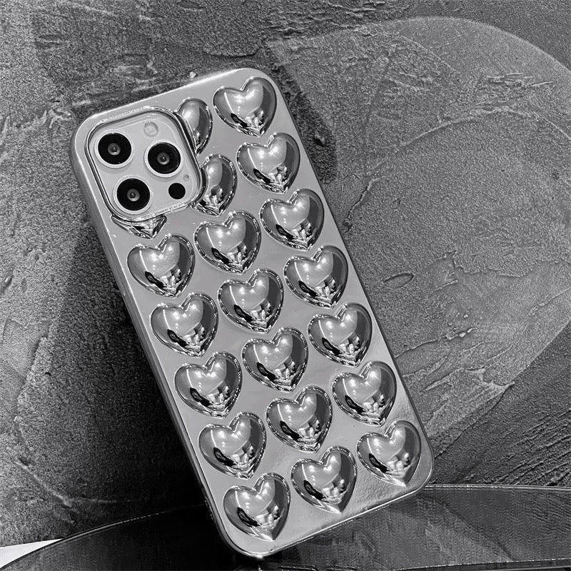 Silver Heart iPhone Case