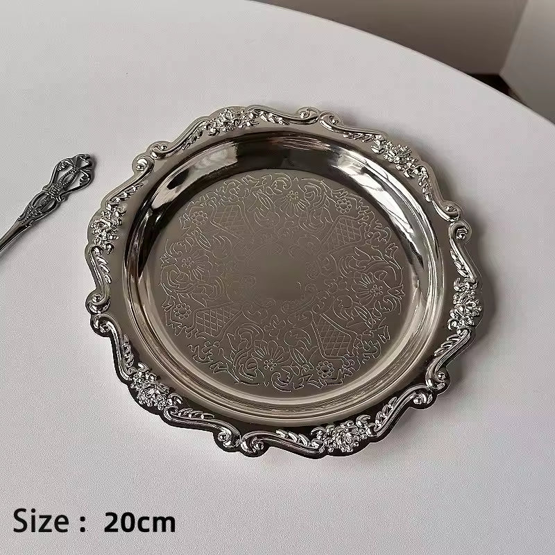 Vintage Silver Plated Tray 20 cm 8 in