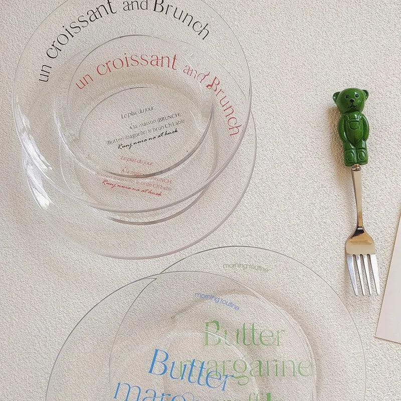 Brunch Clear Glass Plate
