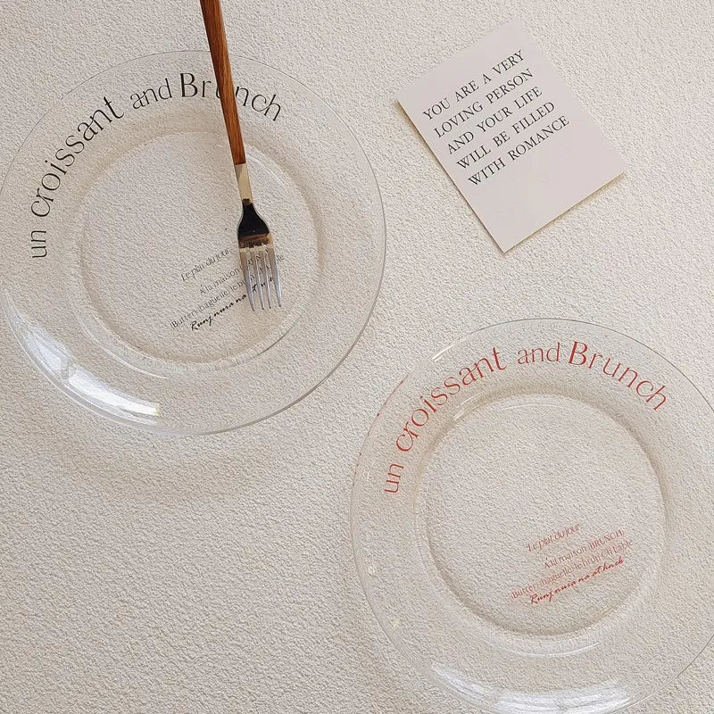 Brunch Clear Glass Plate