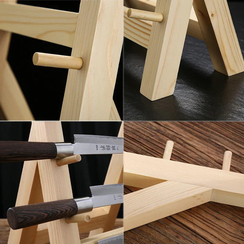 Wooden Knife Holder - Hand Polished Japanese Style