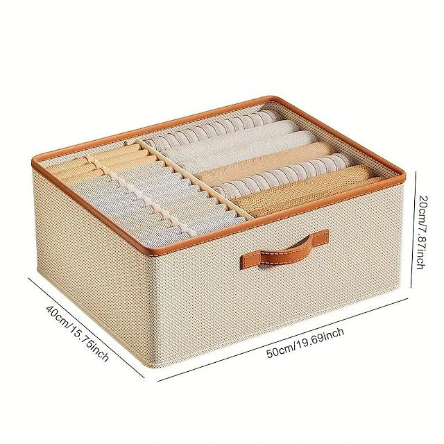 Stackable Closet Storage Bin With Dividers