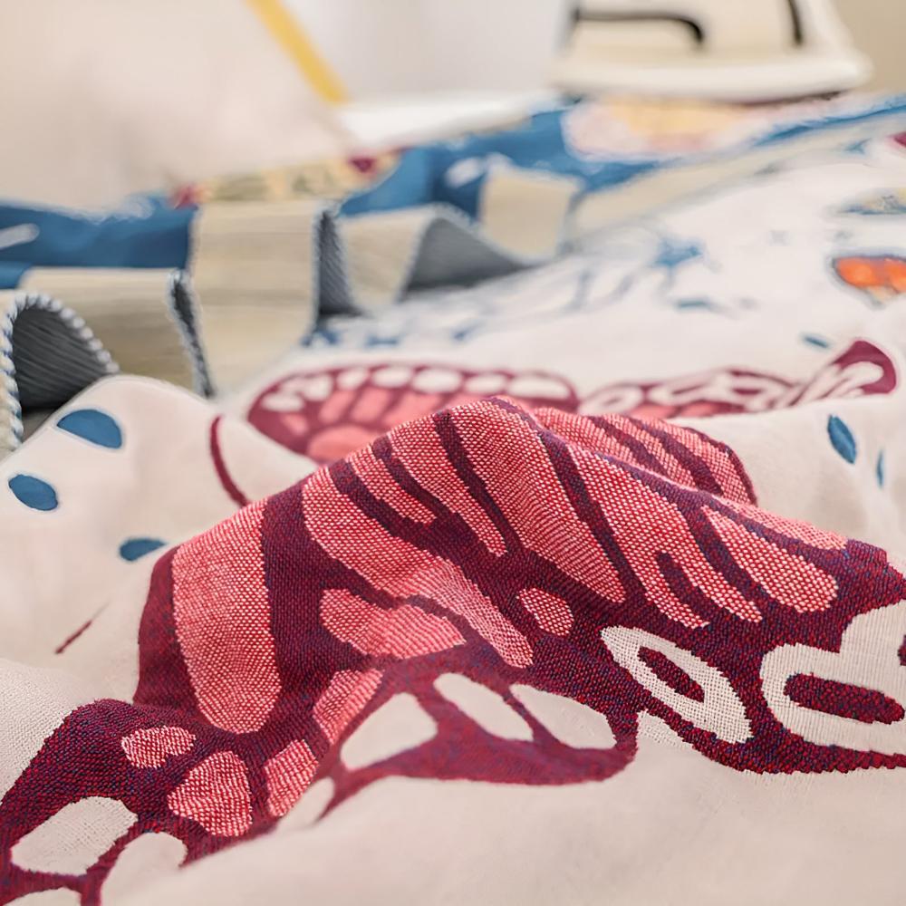 Butterfly Cotton Blanket - Couch Cover