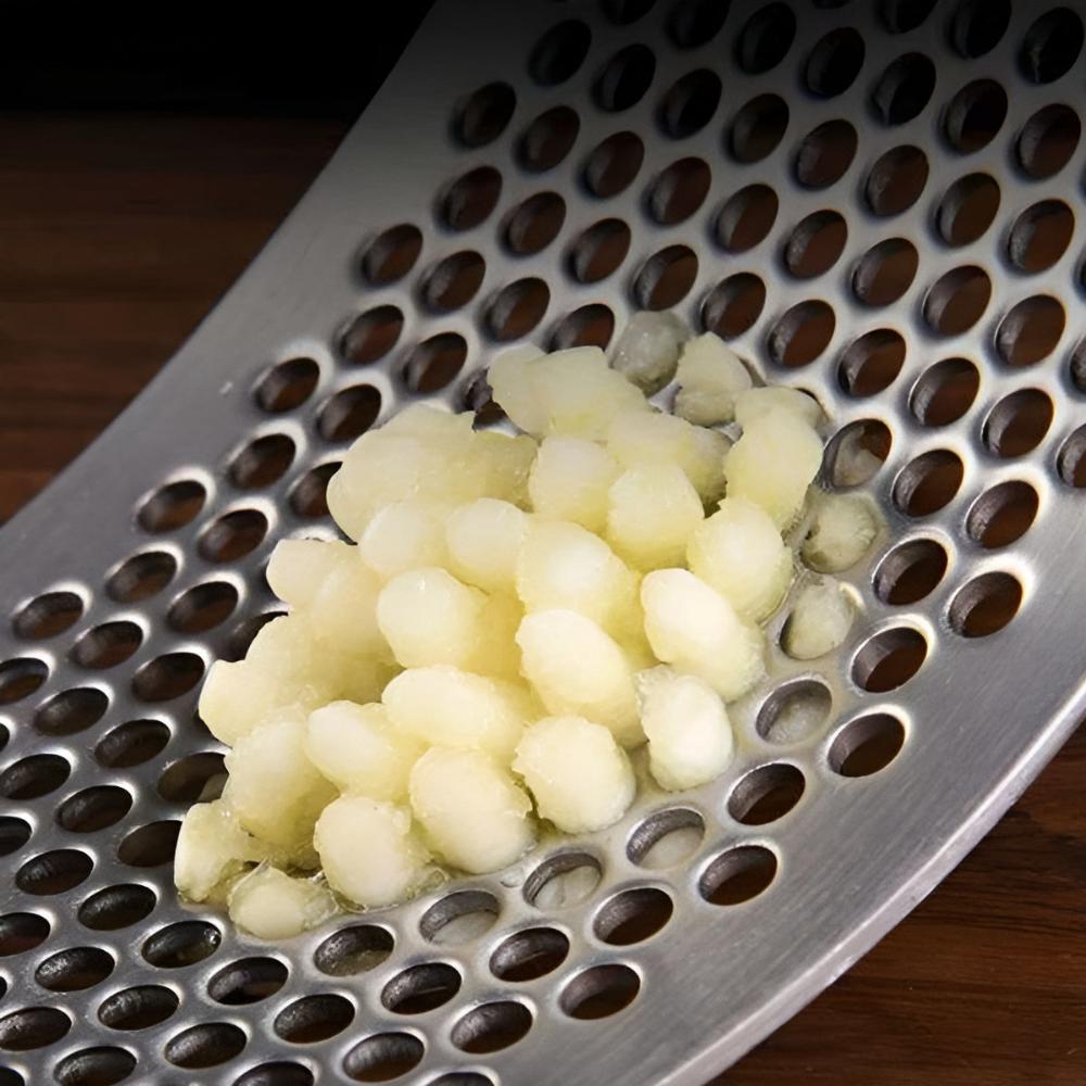 Garlic Press Rocker - Stainless Steel Garlic Crusher Tool