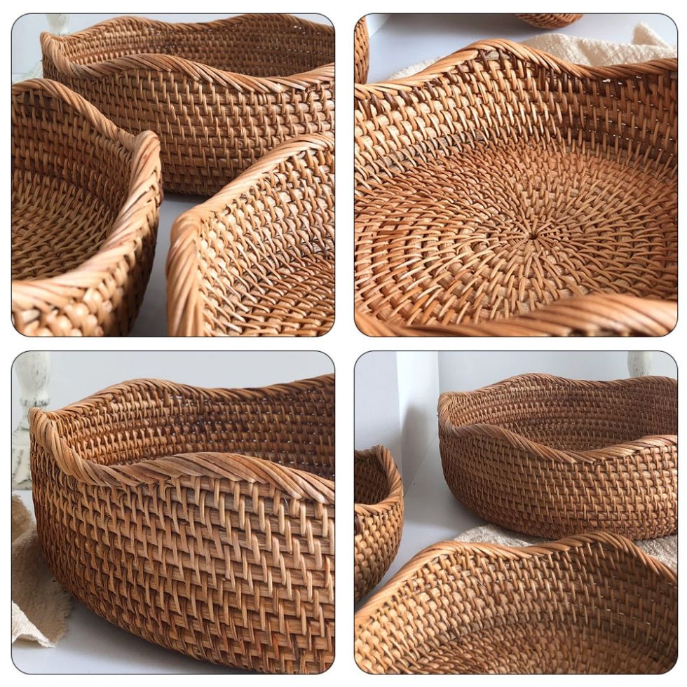 Nordic Handwoven Rattan Baskets