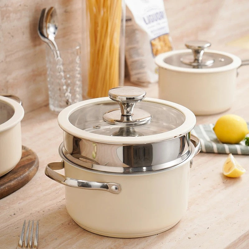 Maison Beige Stainless Cookware Set