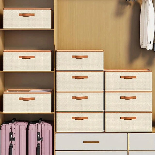 Stackable Closet Storage Bin With Dividers