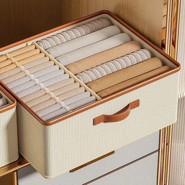 Stackable Closet Storage Bin With Dividers