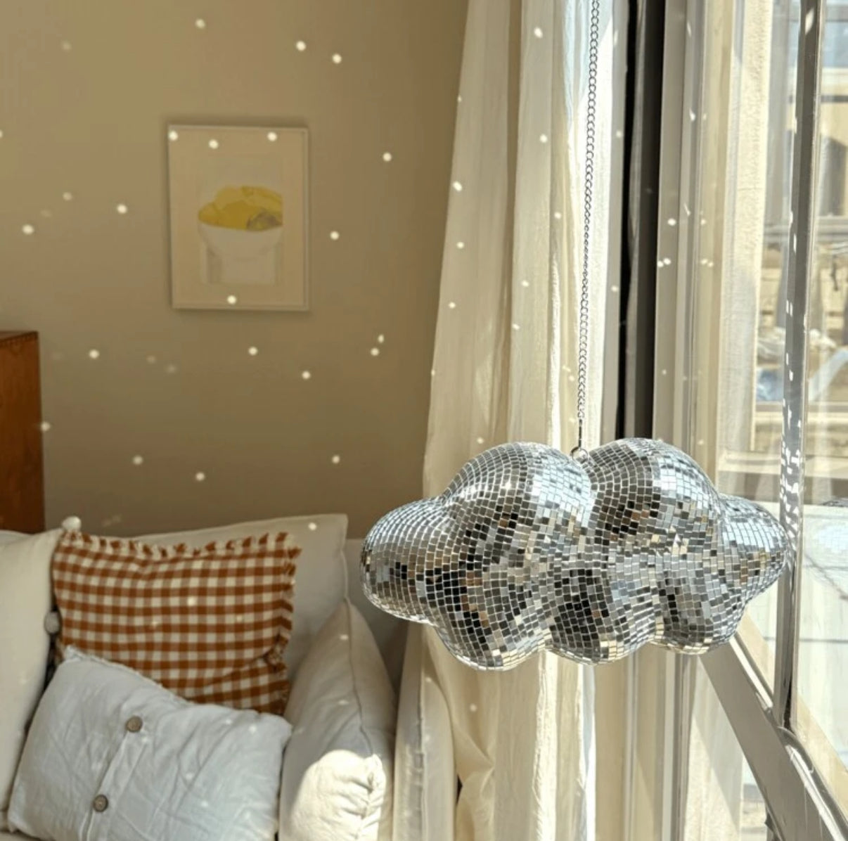 Pink Cloud Disco Ball