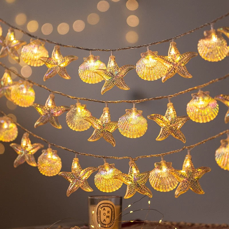 Seashell & Starfish LED String Lights