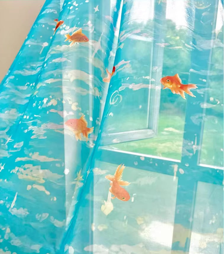 Goldfish Ocean Sheer Curtain