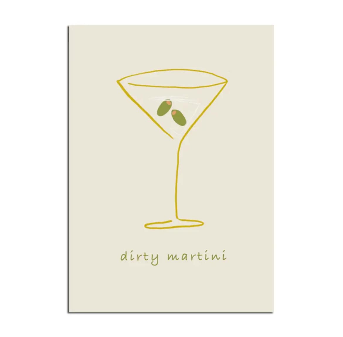 Cocktail Dreams Illustrations Prints Dirty martini