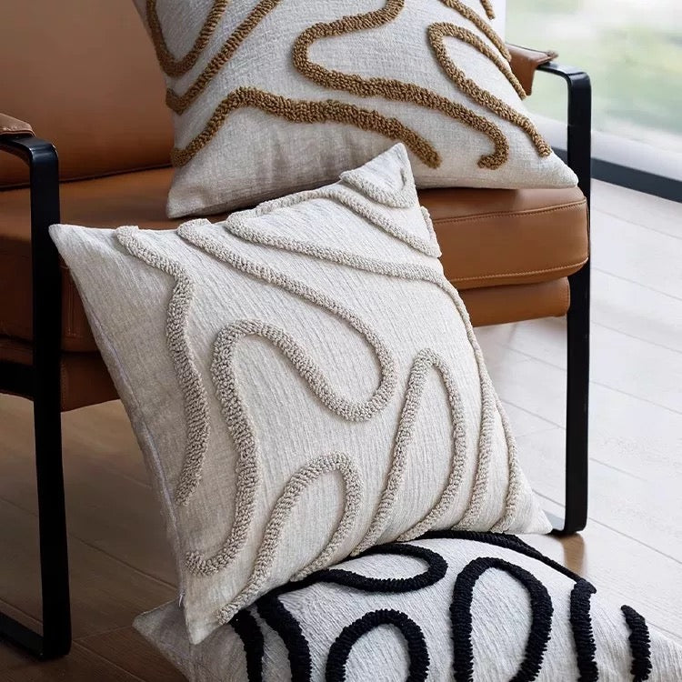 Abstract Line Pillow Cover