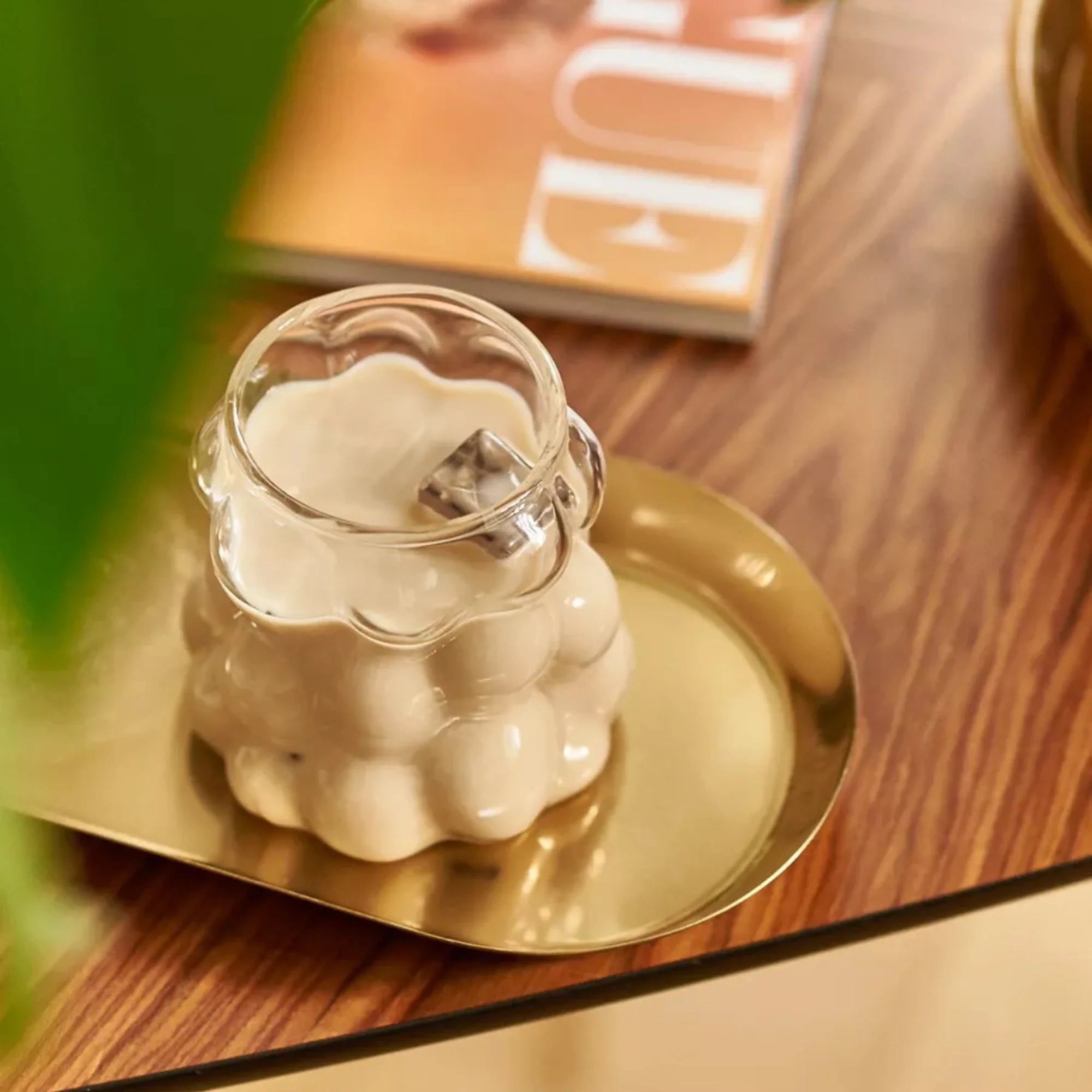 Bubble Glass Coffee Mug Without Handle