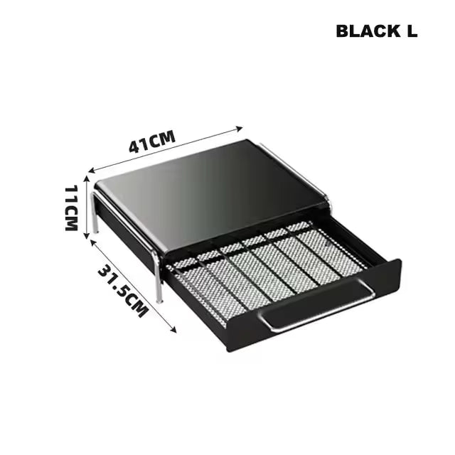 Coffee Bar Drawer Organizer Black Large