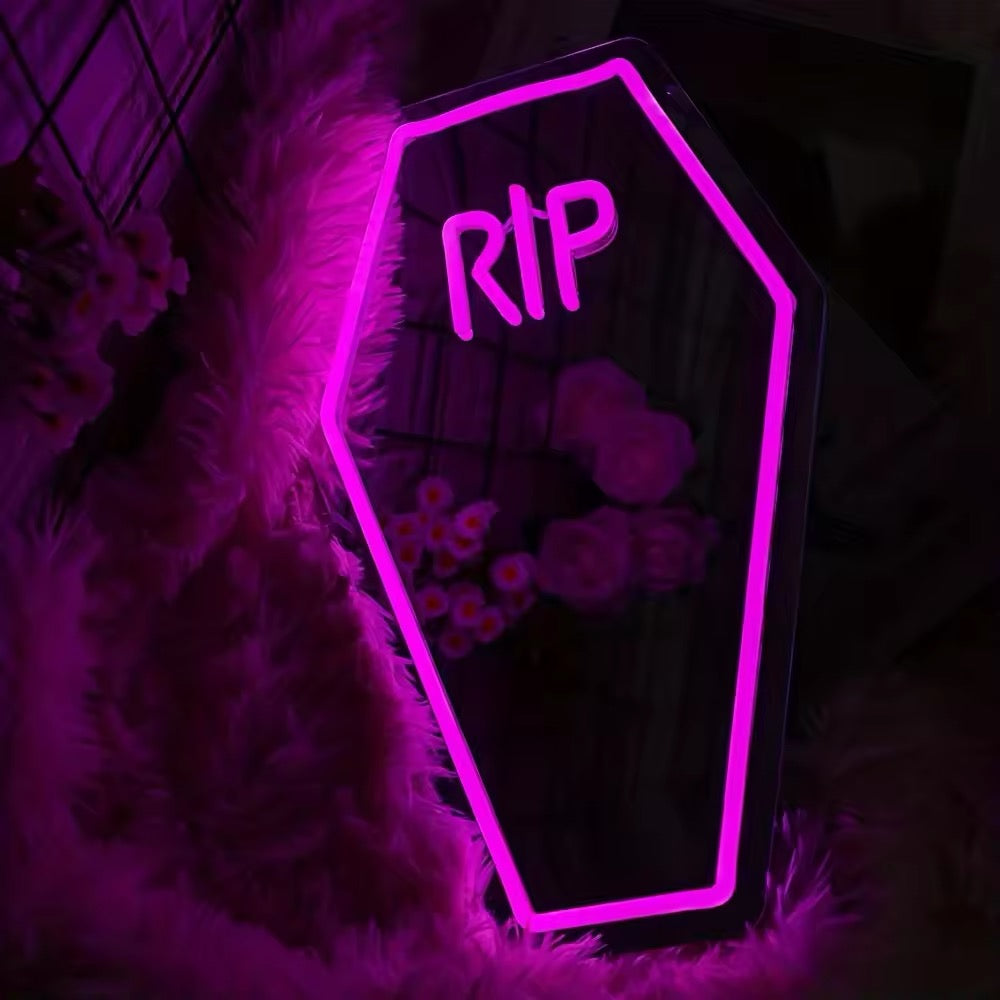 Coffin Neon Mirror Sign