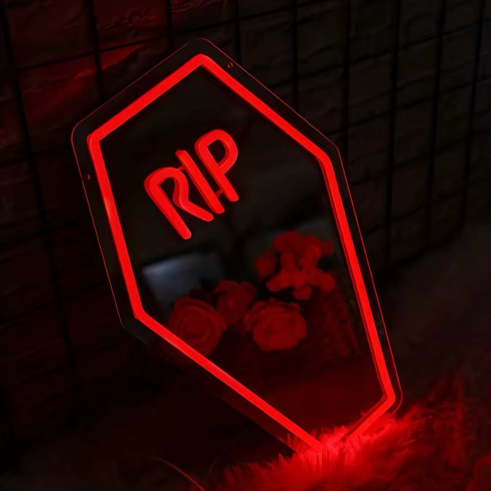 Coffin Neon Mirror Sign