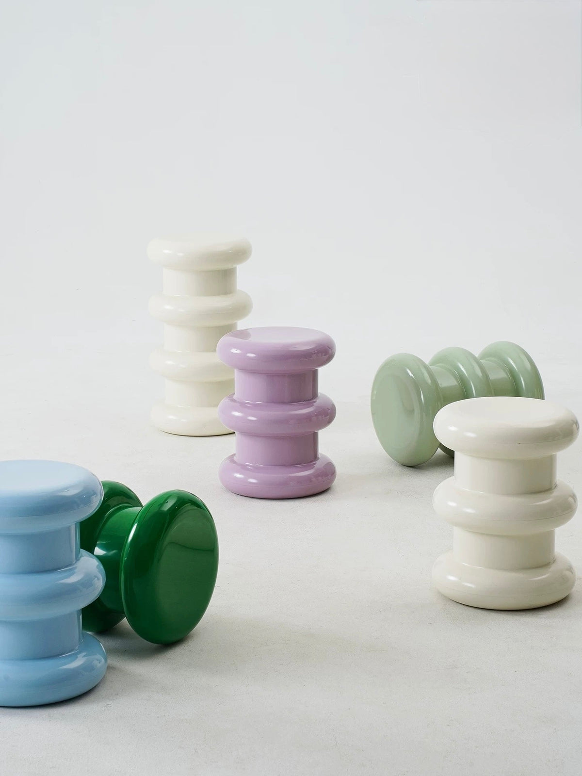 Stacked Ring Pedestal Side Table
