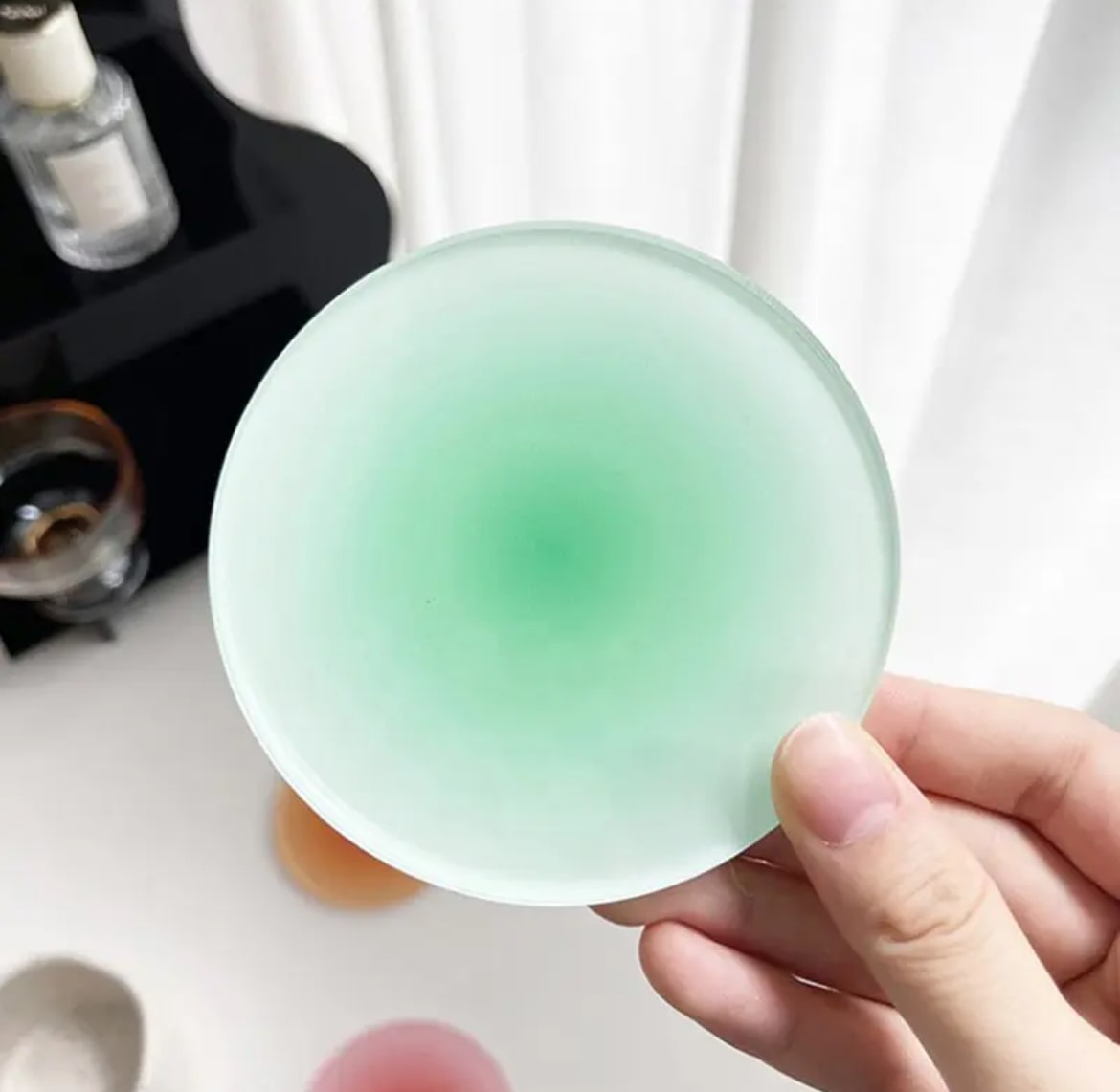 Gradient Acrylic Coaster Green