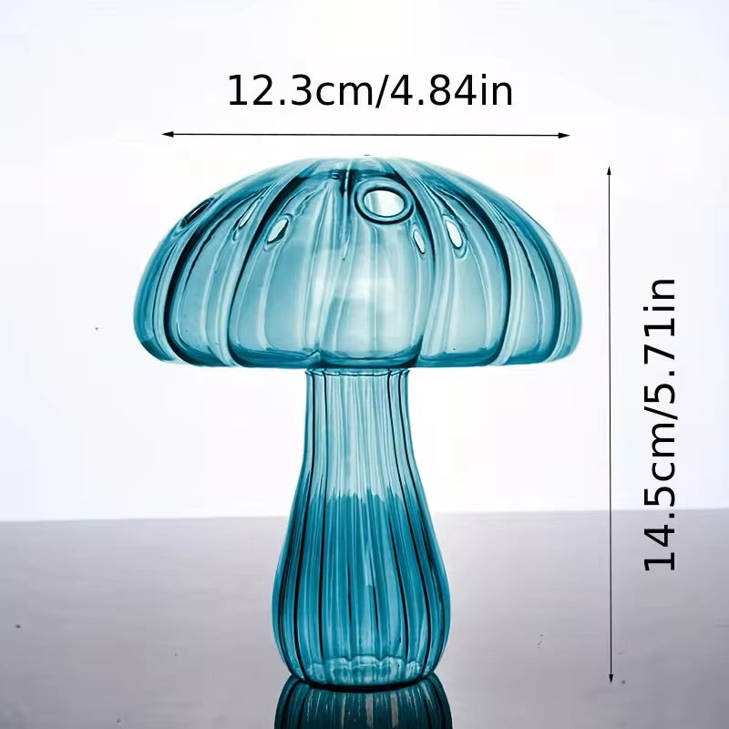 Glass Colorful Mushroom Vase G