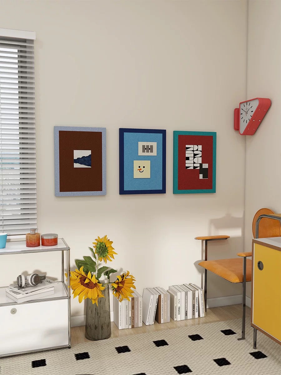 Two-Tone Felt Push Pin Board