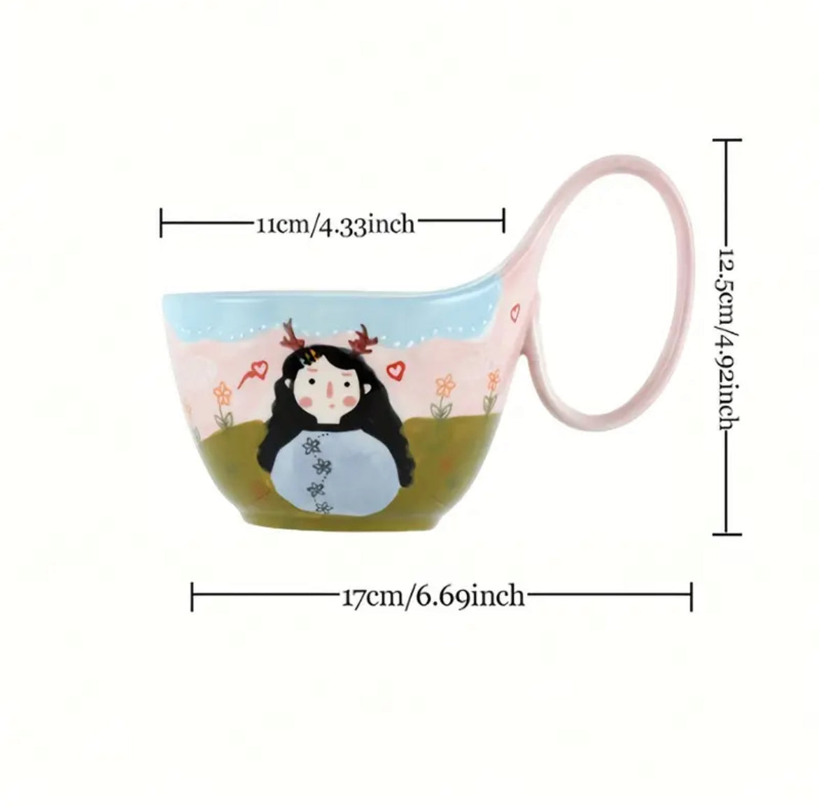2 pcs Set Ceramic Coffee Mugs