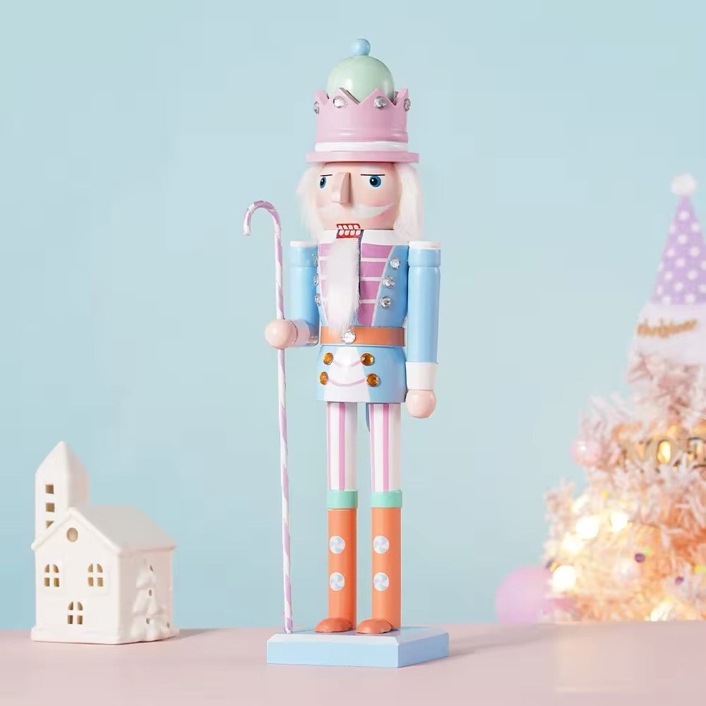 Wooden Nutcracker Soldier Decoration Blue