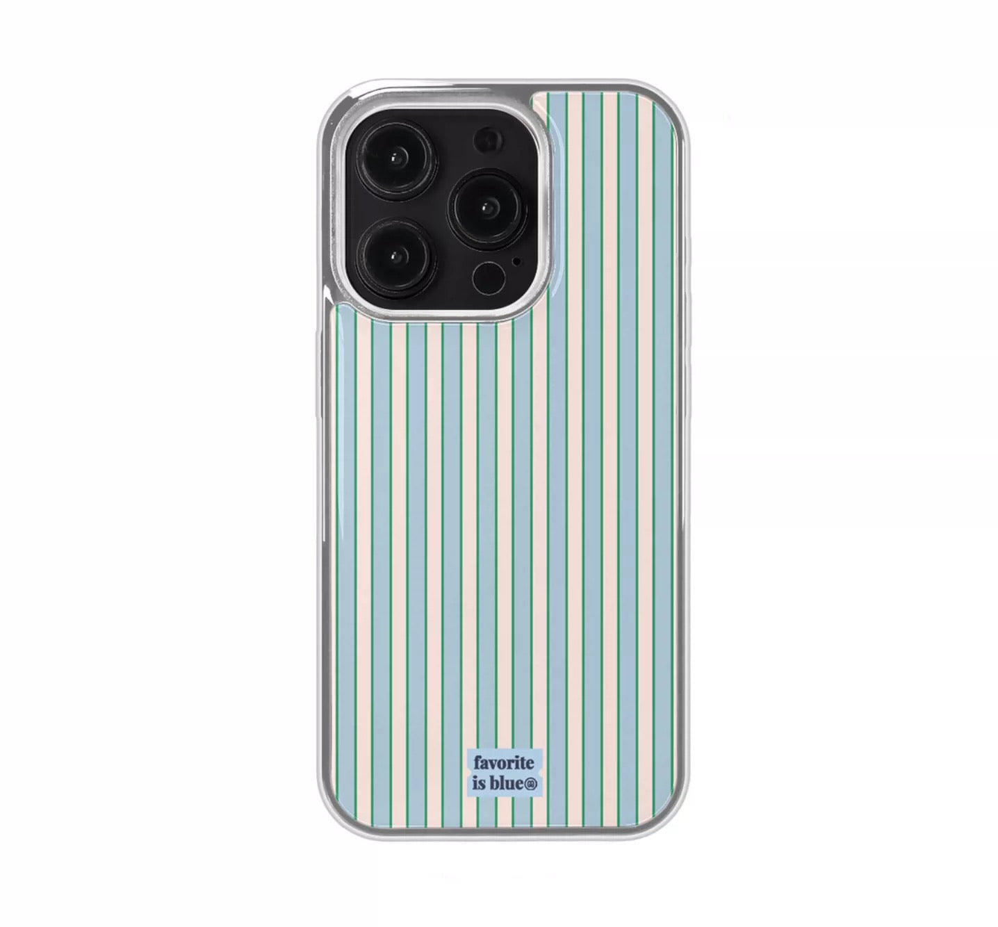 Cool Blue Preppy Striped iPhone Case