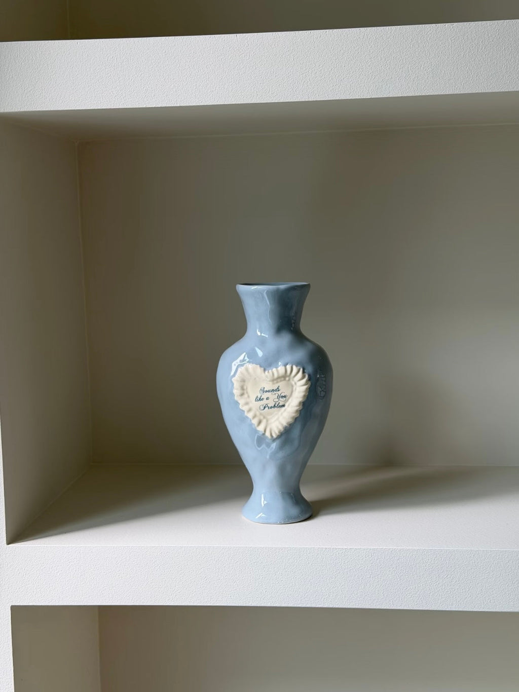 Coquette Blue Ceramic Vase