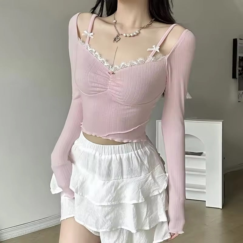 Coquette Pink Top