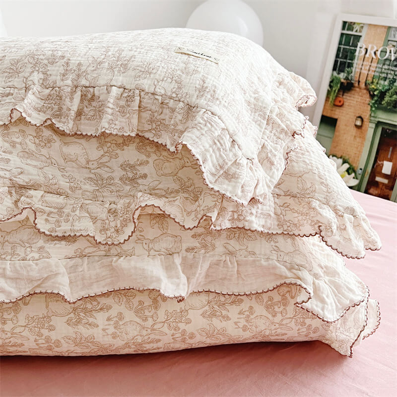 Woodland Duvet Cover Set – Ruffled Cotton Muslin