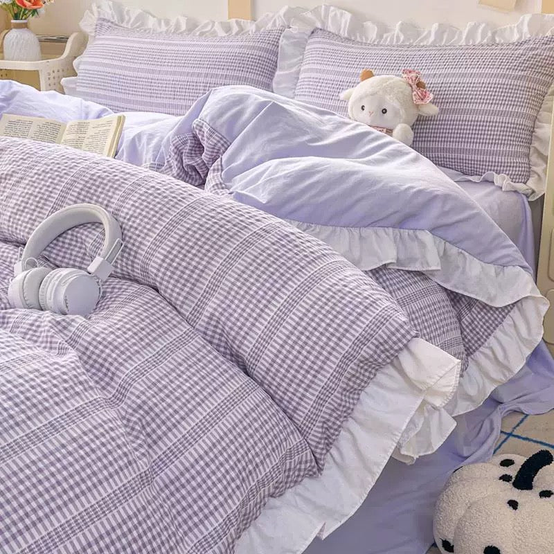 Lavender Ruffle Bedding Set