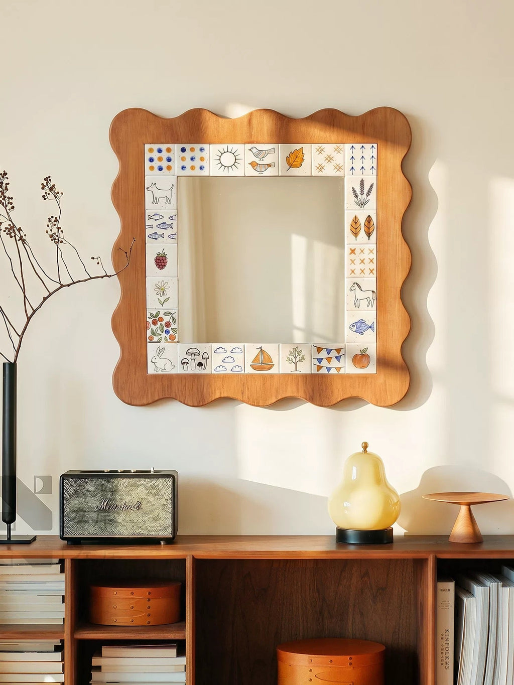 Cottagecore Scalloped Mirror
