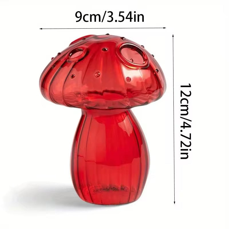 Glass Colorful Mushroom Vase F
