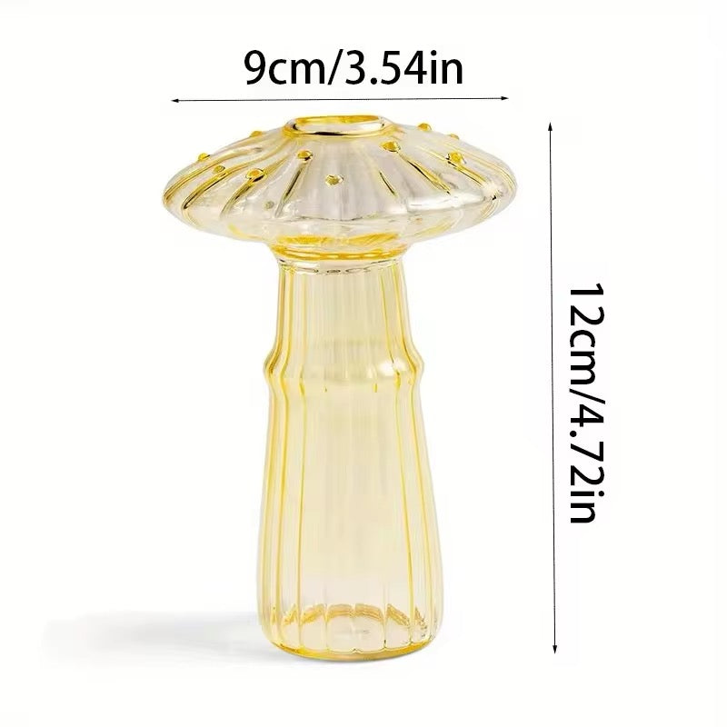 Glass Colorful Mushroom Vase B