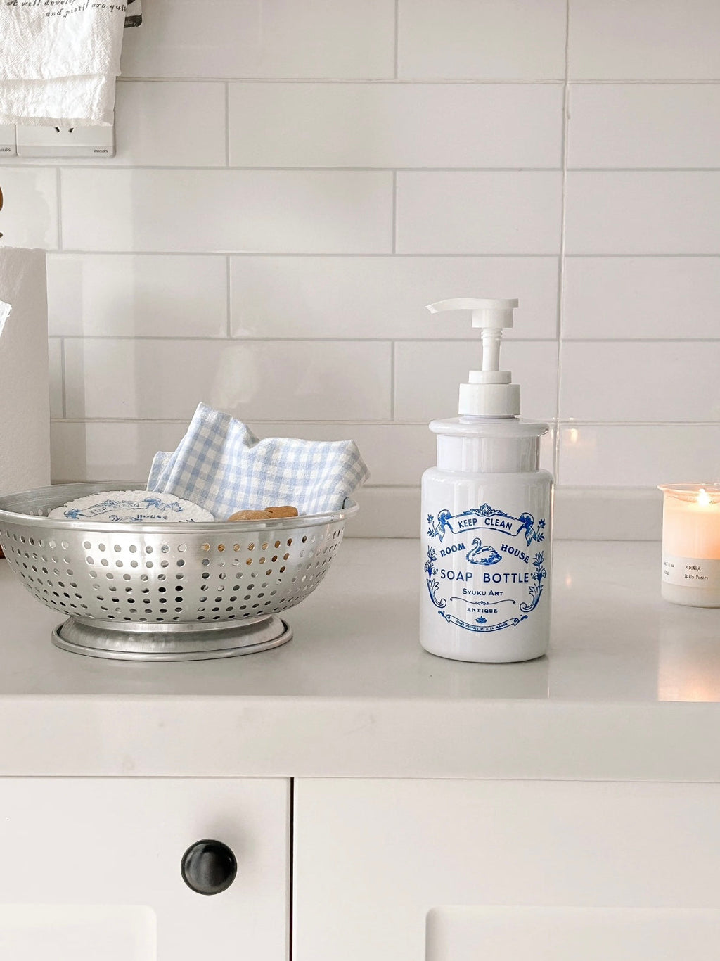 Swan Floral Soap Dispenser