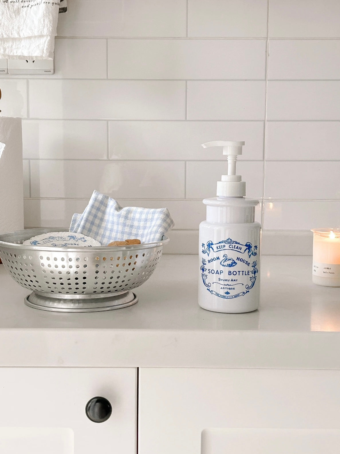 Swan Floral Soap Dispenser