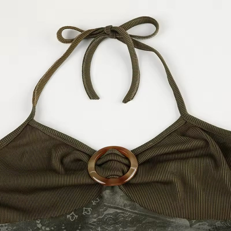 Cottagecore Vintage Halter Top