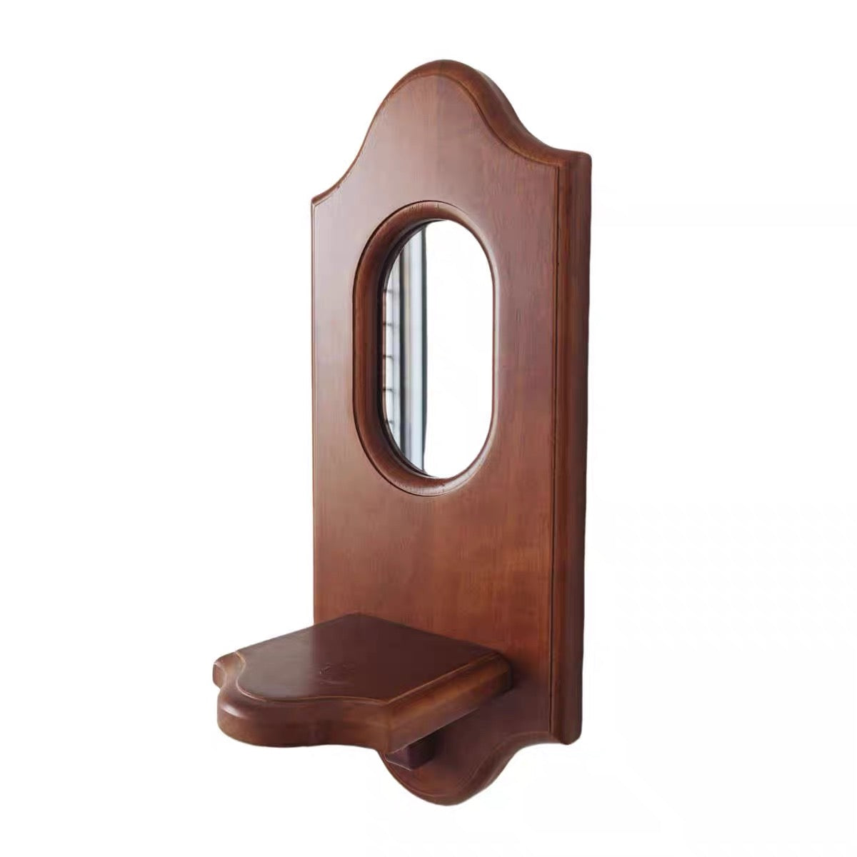 Rustic Farmhouse Wall Mirror Shelf