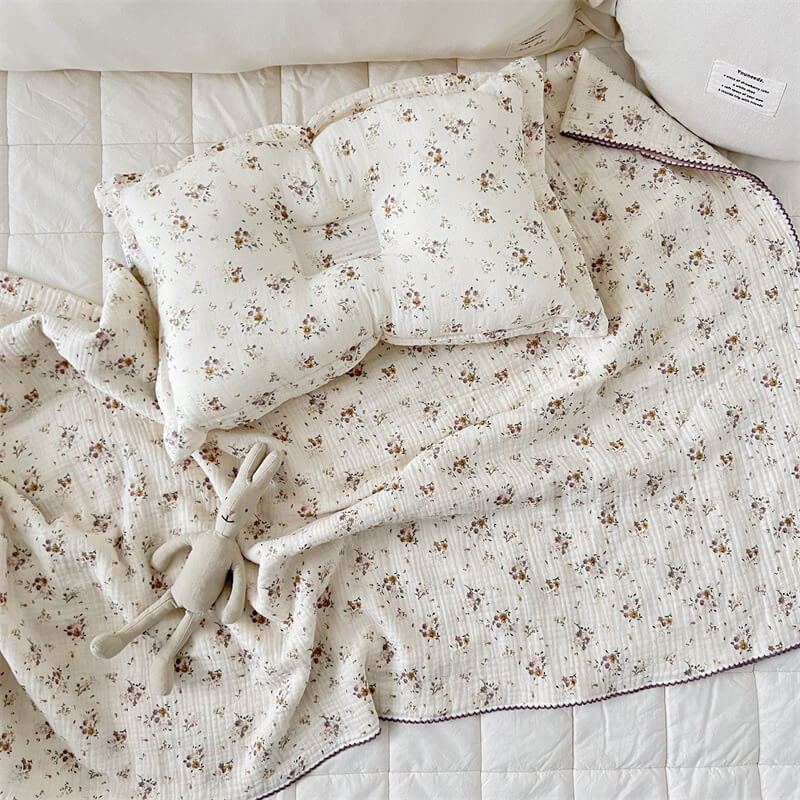 Cotton Muslin Baby Blanket Set – Assorted Retro Patterns