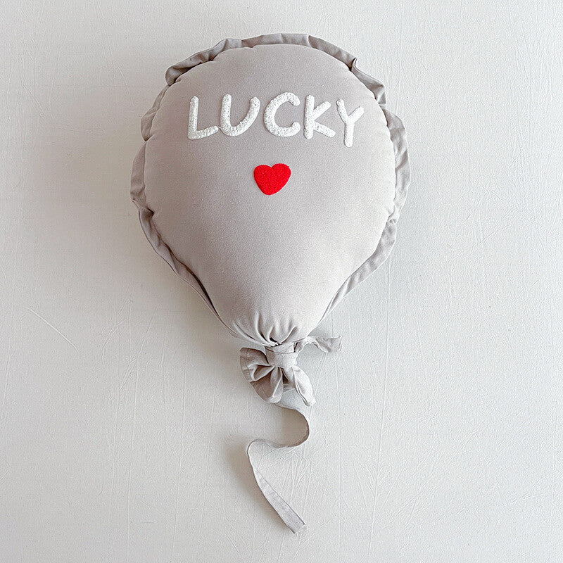 Fabric Balloon Wall Hanging Lucky-Light Grey